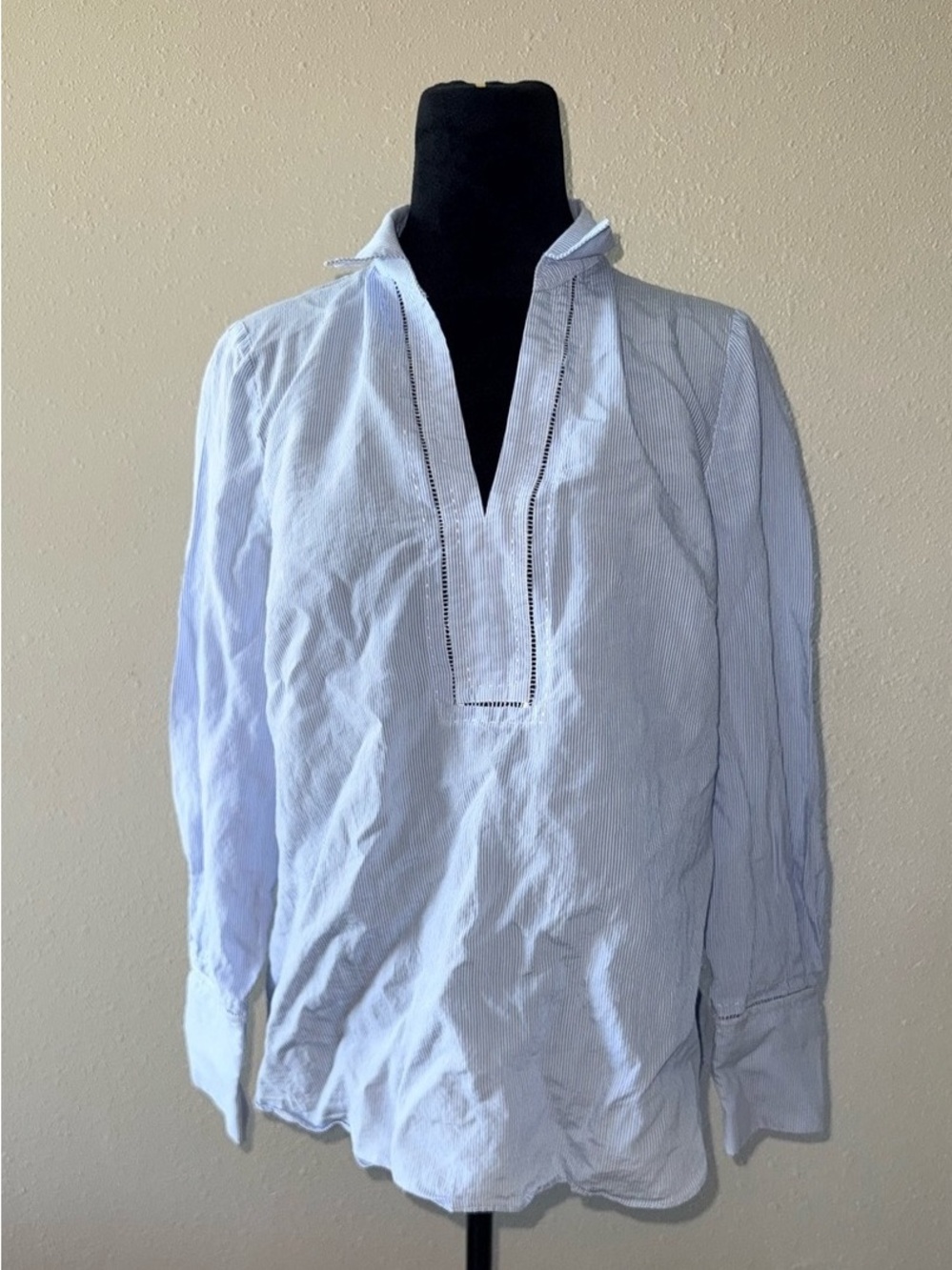 Light Blue Men's Popover Shirt Jacket